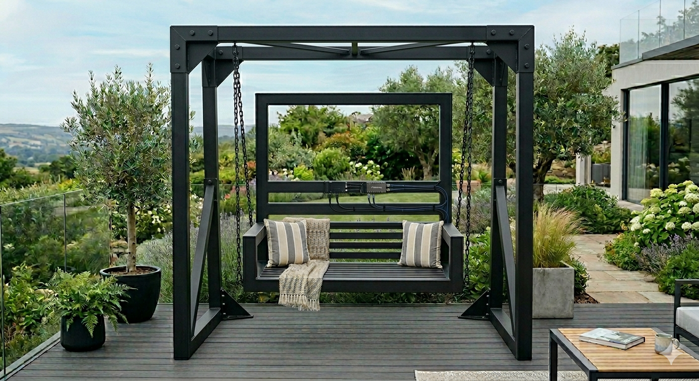 Patio swing heavy duty steel